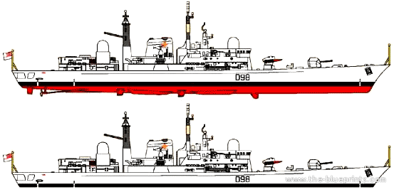 Корабль HMS York D98 [Type 42 Destroyer] - чертежи, габариты, рисунки